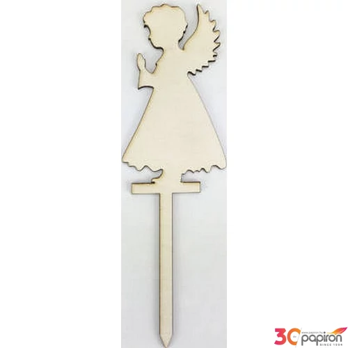 Fa figura angyal beszúrós 18x5.5cm
