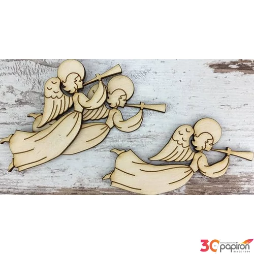 Fa figura angyalka trombitás 10cm 3db/cs