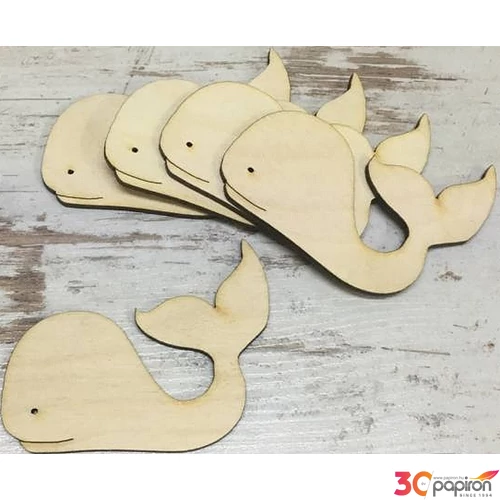 Fa figura bálna bálna 8cmx6.5cmx3mm 5db/cs