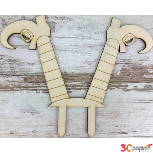 Fa figura boszorkány láb beszúrós 15cm 