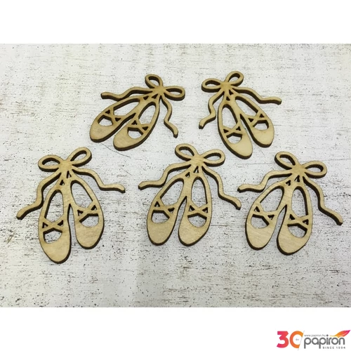 Fa figura cipő balerina táncos cipő 5cmx5.5cmx3mm 5db/cs