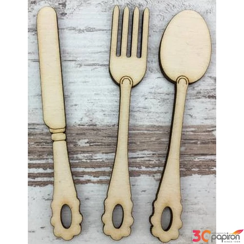Fa figura evőeszközök díszes szett 10x2cm 3db/cs