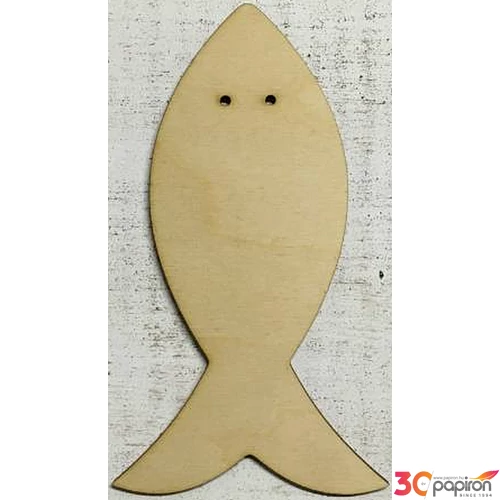 Fa figura felfűzhető hal forma - 18, 5x10, 2cm