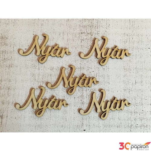 Fa figura felirat Nyár 7cmx4.2cmx3mm 5db/cs
