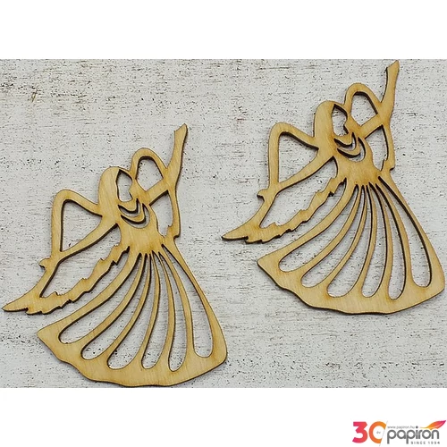 Fa figura festhető angyalka 8x10cm 2db/cs