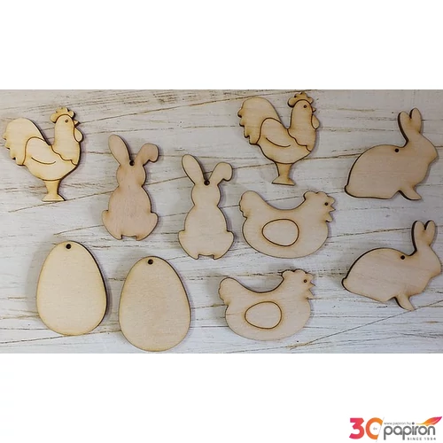 Fa figura festhető húsvéti csomag 5cm 10db/cs