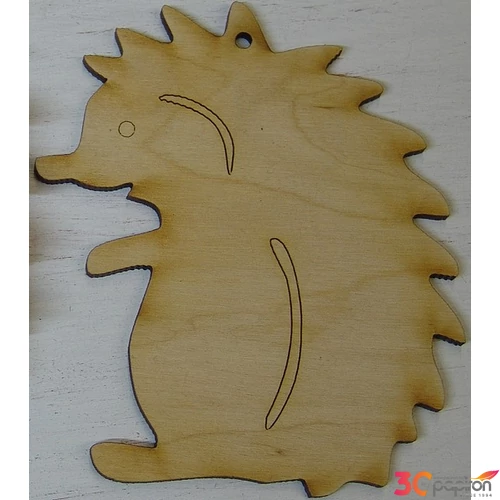 Fa figura festhető süni - 9x10cm 5db/cs