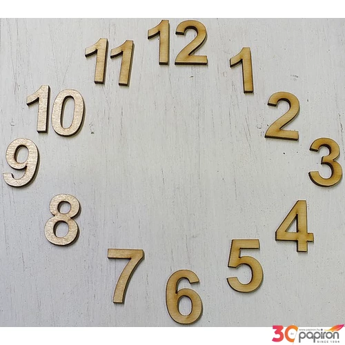 Fa figura festhető számok óralaphoz 3cm 15db/cs