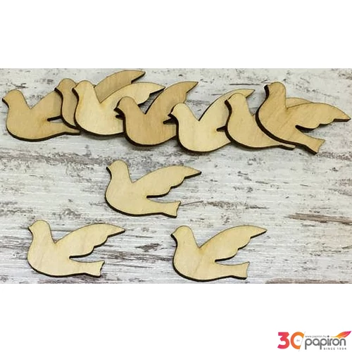 Fa figura galamb posta galambkicsi 4cmx2.5cmx3mm 10db/cs