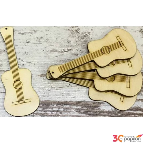 Fa figura gitár húros dobgitár 10cmx3.8cmx3mm 5db/cs