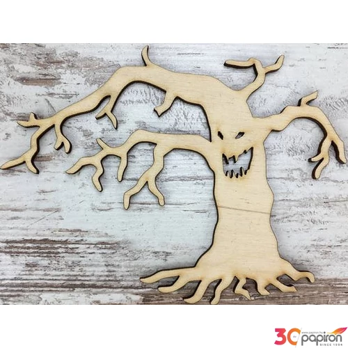 Fa figura Halloween szellemFa 11, 5x5cm