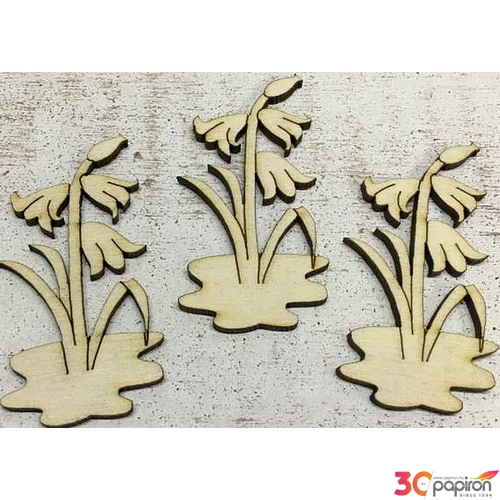 Fa figura harangvirág harangvirág 7cmx3cmx3mm 3db/cs