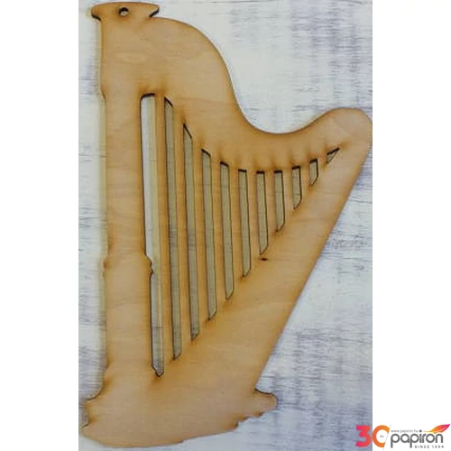 Fa figura hárfa natúr 21cm