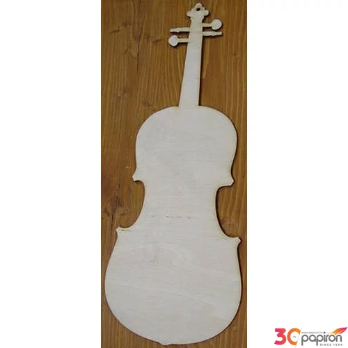 Fa figura hegedű hangszer 7, 5x20cm