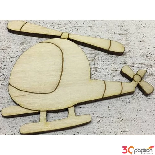 Fa figura helikopter 7x8cm