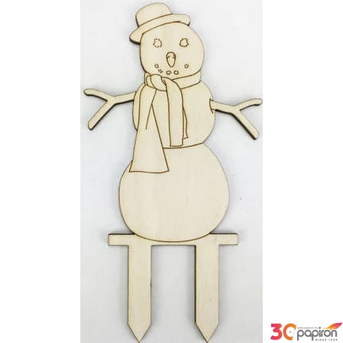 Fa figura Hóember beszúrós 14x7cm