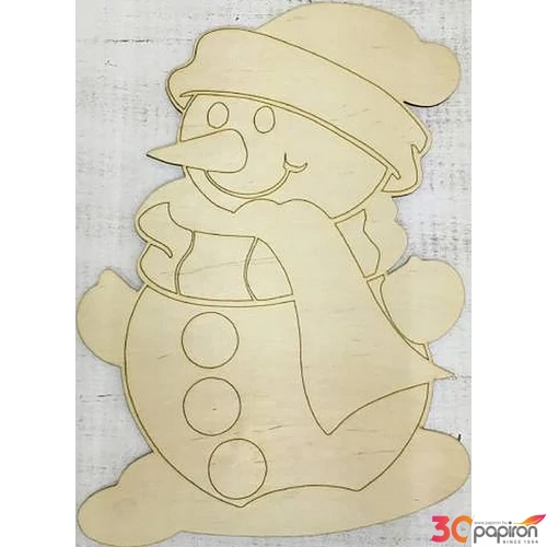 Fa figura Hóember rajzos 35, 5x50cm