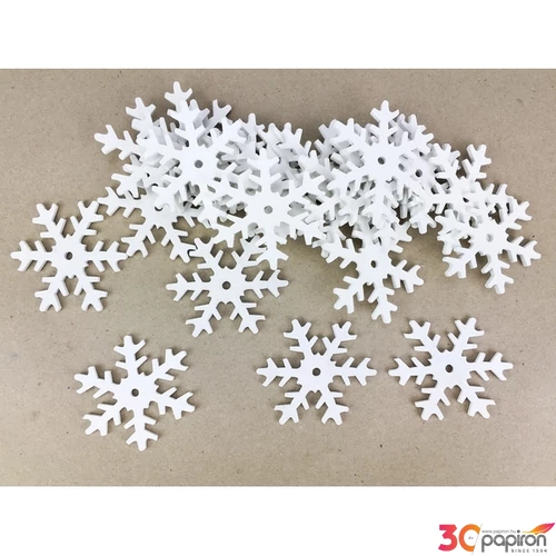 Fa figura hókristály fehér 5, 5cmx3mm 25db/cs