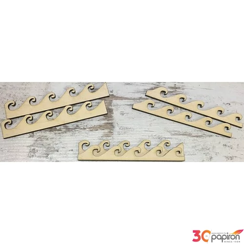 Fa figura hullámok hullámok 10cmx1.5cmx3mm 3db/cs