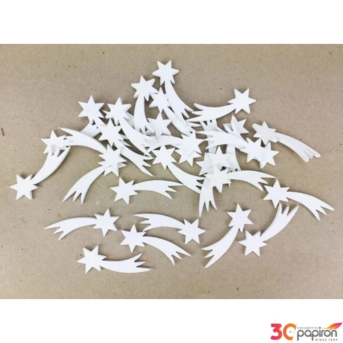 Fa figura hullócsillag fehér hullócsillag 5cm 30db/cs