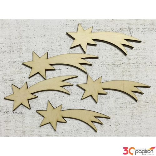 Fa figura hullócsillag hullócsillag 9, 5cmx4cmx3mm 5db/cs