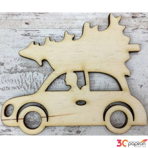 Fa figura karácsonyi Apu hozza a fenyőt 7x8.5cm