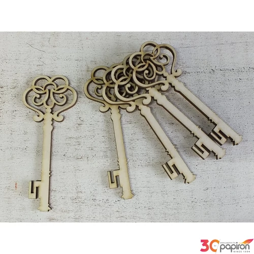 Fa figura kincses kulcs 10cmx4cmx3mm 5db/cs