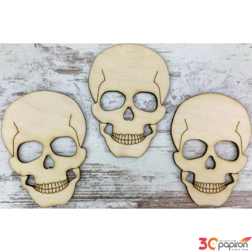 Fa figura koponya áttört natúr 6x8cm 3db/cs