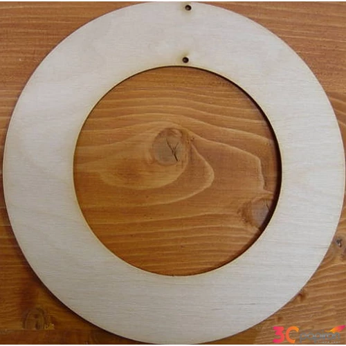 Fa figura koszorú alap natúr 20cm