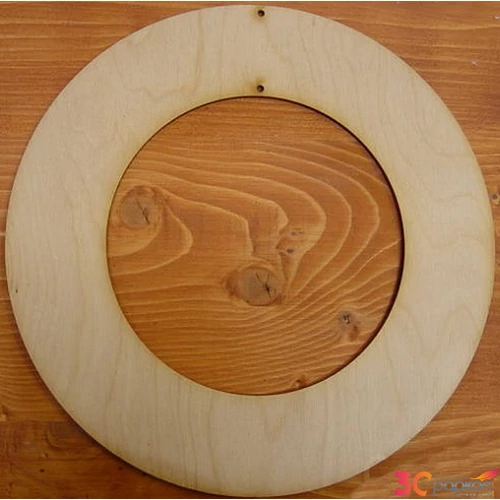 Fa figura koszorú alap natúr 25cm