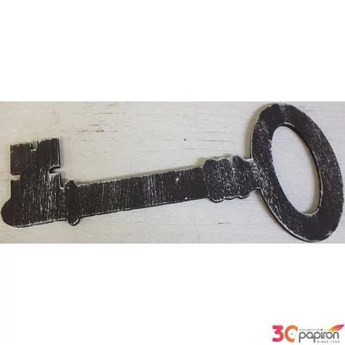 Fa figura kulcs barna vintage - 20cm