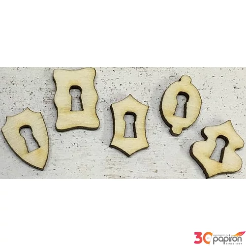Fa figura kulcslyukak mini kulcslyuk 2cmx3mm 5db/cs