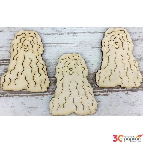 Fa figura kutya puli 6, 5cmx5cm 3db/cs