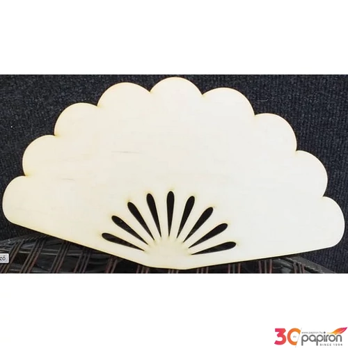 Fa figura legyező 34cmx18.5cm