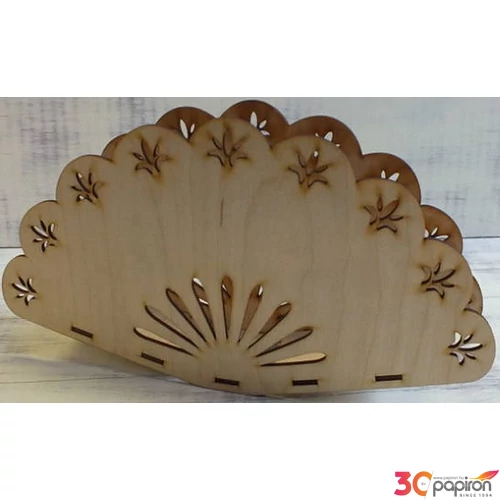 Fa figura legyező csokortartó 5, 5x30cm