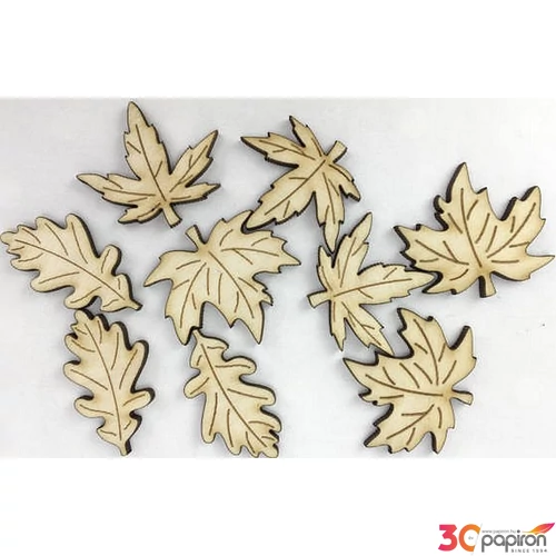 Fa figura levelek őszi falevelek 3, 5cm 9db/cs