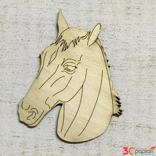 Fa figura lófej 8, 3x10, 5cm