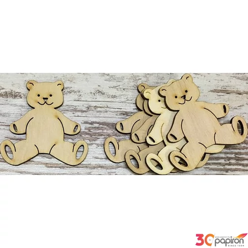 Fa figura maci mosolygós maci 7cmx7cmx3mm 5db/cs