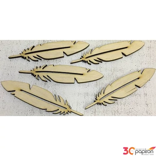 Fa figura madártoll madártoll 10cmx2cmx3mm 5db/cs