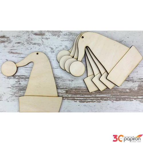 Fa figura manó sapka natúr 10cmx9.5cm 5db/cs