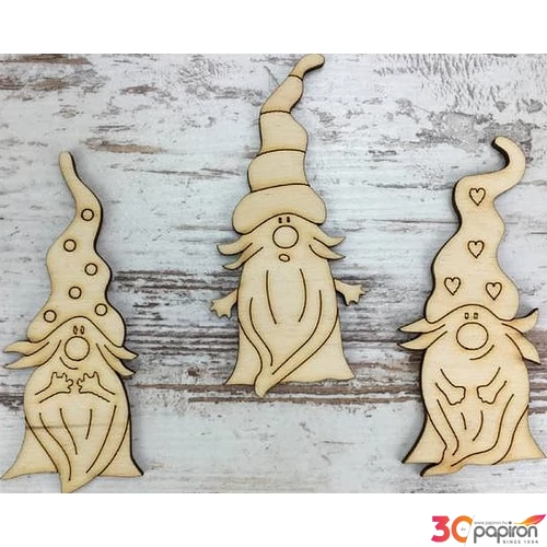Fa figura manók sapis manók 4.5cmx10cm 3db/cs
