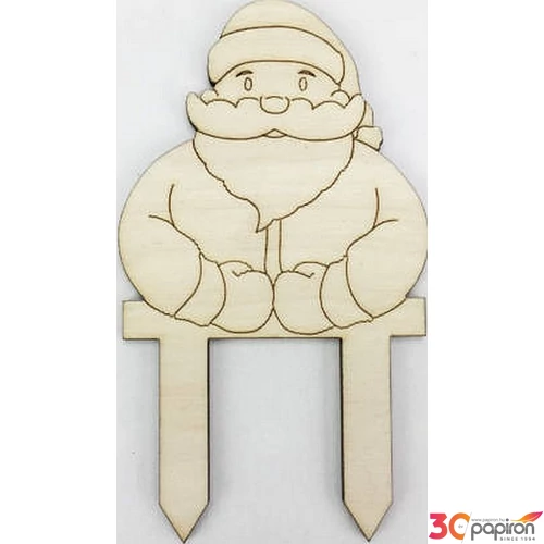 Fa figura Mikulás bezsúrós 11x6cm 