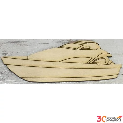 Fa figura motorcsónak 9, 5x3.3cm