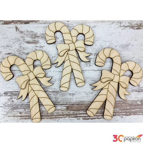 Fa figura nyalóka páros botnyalóka karácsonyi 10cm 3db/cs
