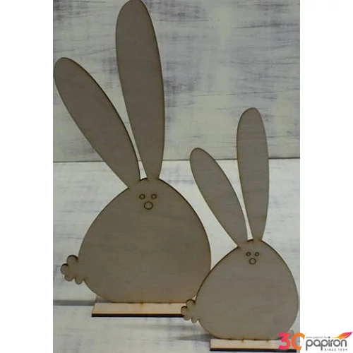Fa figura nyúl szett duci nyuszi talpas 25cm