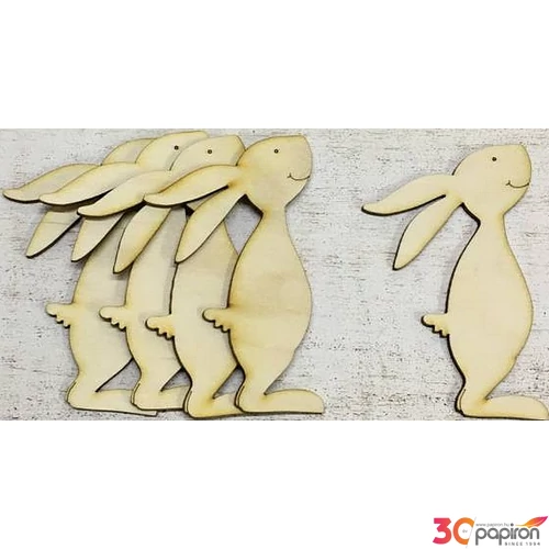 Fa figura nyuszi kicsi 10cmx6.5cmx3mm 5db/cs