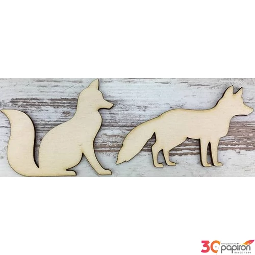 Fa figura róka natúr 10cm 2db/cs