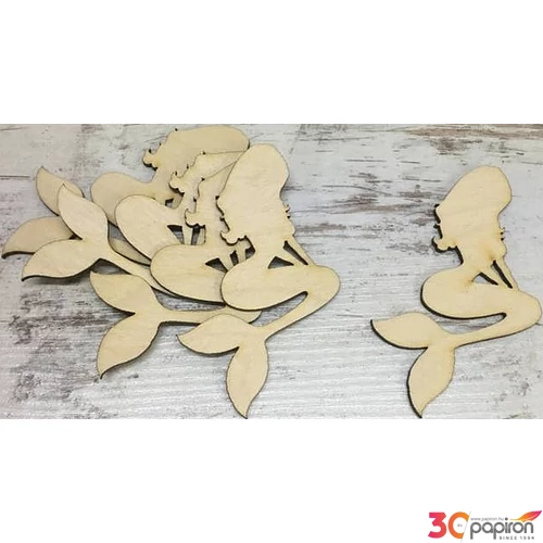 Fa figura sellő hableány 10cmx6cmx3mm 5db/cs
