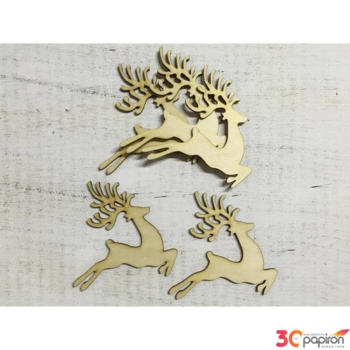 Fa figura szarvas ugró szarvas 10cmx10cmx3mm 5db/cs