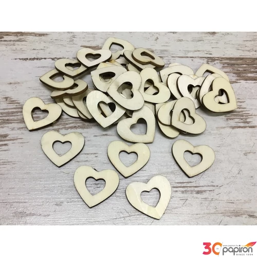 Fa figura szív 3, 5cmx3cmx2mm 40db/cs